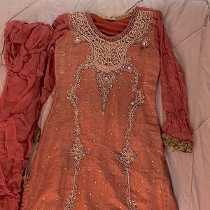 Beautiful Pakistani Indian dress with palazzo pants.